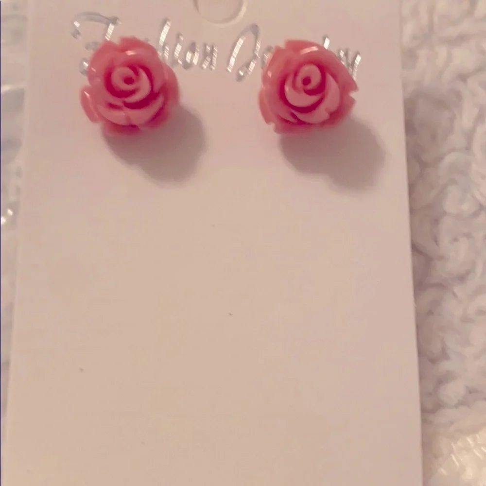 Pink Rose earrings